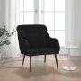 Sillón de terciopelo negro 63x76x80 cm de , Sillones - Ref: Foro24-351440, Precio: 98,20 €, Descuento: %