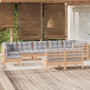 Juego de muebles de jardín 9 pzas y cojines madera maciza pino de , Conjuntos de jardín - Ref: Foro24-3096477, Precio: 710,74...