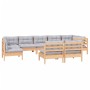 Juego de muebles de jardín 9 pzas y cojines madera maciza pino de , Conjuntos de jardín - Ref: Foro24-3096477, Precio: 710,74...