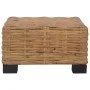 Mesita de ratán natural 47x47x28 cm de vidaXL, Sofás modulares de exterior - Ref: Foro24-286282, Precio: 89,20 €, Descuento: %