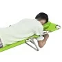 Folding steel sun lounger with apple green head cushion. by , Loungers - Ref: Foro24-41484, Price: 64,92 €, Discount: %