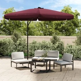 Sombrilla de jardín con palo de acero 300 cm burdeos de , Sombrillas - Ref: Foro24-47316, Precio: 106,26 €, Descuento: %