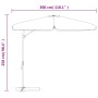 Sombrilla de jardín con palo de acero 300 cm burdeos de , Sombrillas - Ref: Foro24-47316, Precio: 109,17 €, Descuento: %