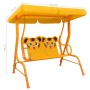 Banco balancín para niños tela amarillo 115x75x110 cm de , Balancines de jardín - Ref: Foro24-48098, Precio: 111,10 €, Descue...