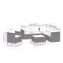 Set de muebles de jardín y cojines 7 pzas ratán sintético negro de vidaXL, Sofás modulares de exterior - Ref: Foro24-46552, P...