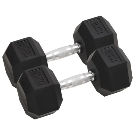 Mancuernas 2 unidades hierro fundido 30 kg de , Peso libre - Ref: Foro24-93606, Precio: 129,34 €, Descuento: %