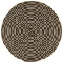 Alfombra de yute tejida a mano diseño espiral negro 90 cm de , Alfombras - Ref: Foro24-133719, Precio: 37,12 €, Descuento: %