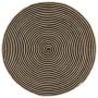 Alfombra de yute tejida a mano diseño espiral negro 90 cm de , Alfombras - Ref: Foro24-133719, Precio: 38,04 €, Descuento: %