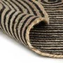 Alfombra de yute tejida a mano diseño espiral negro 90 cm de , Alfombras - Ref: Foro24-133719, Precio: 37,12 €, Descuento: %