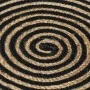 Alfombra de yute tejida a mano diseño espiral negro 90 cm de , Alfombras - Ref: Foro24-133719, Precio: 37,12 €, Descuento: %