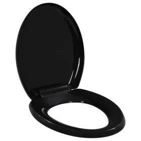 Tapa de váter cierre suave y desenganche rápido negra de , Asientos de inodoros y bidés - Ref: Foro24-145016, Precio: 25,31 €...