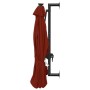 Sombrilla de pared con LEDs y poste de metal 300 cm terracota de , Sombrillas - Ref: Foro24-312527, Precio: 150,17 €, Descuen...