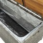 Banco de almacenamiento de jardín ratán sintético gris 120 cm de vidaXL, Bancos de jardín - Ref: Foro24-46481, Precio: 243,40...