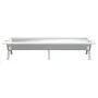 Bandeja para barbacoa acero inoxidable plateado 158x42x31 cm de , Barbacoas - Ref: Foro24-319968, Precio: 113,28 €, Descuento: %