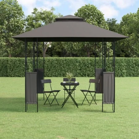 Cenador con tejado acero gris antracita 300x300x270 cm de , Carpas y cenadores - Ref: Foro24-360141, Precio: 213,52 €, Descue...