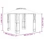 Cenador con tejado acero gris antracita 300x300x270 cm de , Carpas y cenadores - Ref: Foro24-360141, Precio: 213,52 €, Descue...