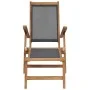 Silla de terraza con reposapiés de madera maciza de teca negra de vidaXL, Tumbonas - Ref: Foro24-47410, Precio: 123,17 €, Des...