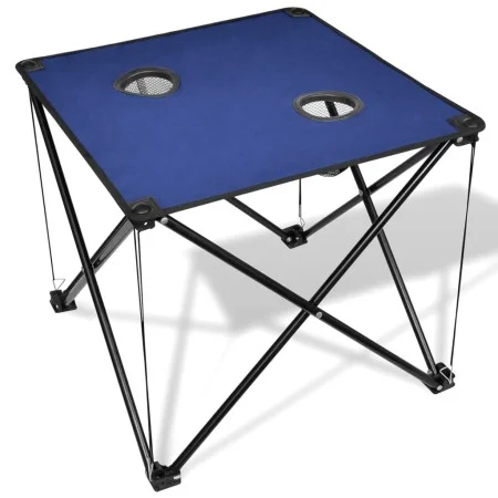 Mesa azúl plegable para camping de , Mobiliario de camping - Ref: Foro24-41490, Precio: 22,26 €, Descuento: %