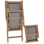 Silla de terraza con reposapiés de madera maciza de teca negra de vidaXL, Tumbonas - Ref: Foro24-47410, Precio: 123,17 €, Des...