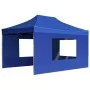 Carpa plegable profesional con paredes aluminio azul 4,5x3 m de , Carpas y cenadores - Ref: Foro24-45497, Precio: 316,03 €, D...