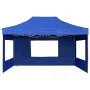 Carpa plegable profesional con paredes aluminio azul 4,5x3 m de , Carpas y cenadores - Ref: Foro24-45497, Precio: 316,03 €, D...