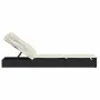 Tumbona con toldo plegable ratán sintético negro 213x63x97cm de , Tumbonas - Ref: Foro24-319638, Precio: 178,26 €, Descuento: %