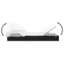 Tumbona con toldo plegable ratán sintético negro 213x63x97cm de , Tumbonas - Ref: Foro24-319638, Precio: 178,26 €, Descuento: %
