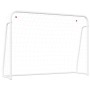 Portería fútbol con red acero y poliéster blanco 214x75x152 cm de , Porterías de fútbol - Ref: Foro24-93734, Precio: 73,27 €,...