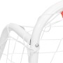 Portería fútbol con red acero y poliéster blanco 214x75x152 cm de , Porterías de fútbol - Ref: Foro24-93734, Precio: 73,27 €,...