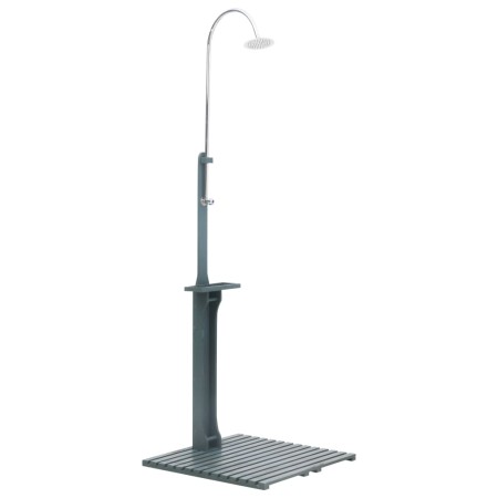 Ducha de jardín de madera gris antracita de vidaXL, Accesorios para piscinas y spa - Ref: Foro24-48208, Precio: 118,82 €, Des...