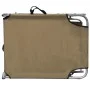 Tumbona plegable con toldo de aluminio gris taupe de vidaXL, Tumbonas - Ref: Foro24-47773, Precio: 65,93 €, Descuento: %