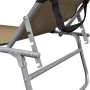 Tumbona plegable con toldo de aluminio gris taupe de vidaXL, Tumbonas - Ref: Foro24-47773, Precio: 65,93 €, Descuento: %