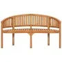 Banco tipo banana madera maciza de teca 151 cm de vidaXL, Bancos de jardín - Ref: Foro24-48021, Precio: 288,37 €, Descuento: %