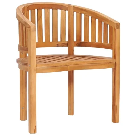 Silla banana de madera maciza de teca de vidaXL, Sillas de jardín - Ref: Foro24-48018, Precio: 171,74 €, Descuento: %