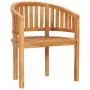 Silla banana de madera maciza de teca de vidaXL, Sillas de jardín - Ref: Foro24-48018, Precio: 171,74 €, Descuento: %