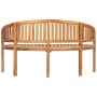 Banco tipo banana madera maciza de teca 151 cm de vidaXL, Bancos de jardín - Ref: Foro24-48021, Precio: 308,47 €, Descuento: %