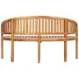 Banco tipo banana madera maciza de teca 151 cm de vidaXL, Bancos de jardín - Ref: Foro24-48021, Precio: 288,37 €, Descuento: %