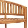 Banco tipo banana madera maciza de teca 151 cm de vidaXL, Bancos de jardín - Ref: Foro24-48021, Precio: 288,37 €, Descuento: %