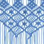 Cortina de macramé algodón azul 140x240 cm de , Cortinas y visillos - Ref: Foro24-323989, Precio: 42,56 €, Descuento: %