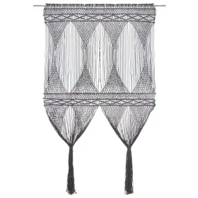 Cortina de macramé algodón gris antracita 140x240 cm de , Cortinas y visillos - Ref: Foro24-323996, Precio: 50,76 €, Descuent...