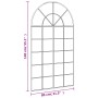 Espejo de pared arco de hierro negro 80x140 cm de , Espejos - Ref: Foro24-3200609, Precio: 178,81 €, Descuento: %