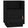 Mesita de noche madera maciza de pino negro 40x34x55 cm de vidaXL, Mesitas de noche - Ref: Foro24-818323, Precio: 46,11 €, De...