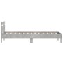Cama con cabecero madera de ingeniería gris hormigón 100x200 cm de , Camas y somieres - Ref: Foro24-838529, Precio: 91,08 €, ...