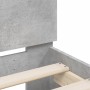 Cama con cabecero madera de ingeniería gris hormigón 100x200 cm de , Camas y somieres - Ref: Foro24-838529, Precio: 91,08 €, ...