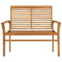 Banco de jardín madera maciza de teca 112 cm de vidaXL, Bancos de jardín - Ref: Foro24-47407, Precio: 138,47 €, Descuento: %