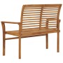 Banco de jardín madera maciza de teca 112 cm de vidaXL, Bancos de jardín - Ref: Foro24-47407, Precio: 138,47 €, Descuento: %