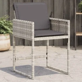 Sillones de jardín con cojines 4 uds ratán sintético gris claro de , Sillas de jardín - Ref: Foro24-365005, Precio: 170,43 €,...