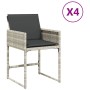 Sillones de jardín con cojines 4 uds ratán sintético gris claro de , Sillas de jardín - Ref: Foro24-365005, Precio: 173,27 €,...