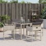 Sillones de jardín con cojines 4 uds ratán sintético gris claro de , Sillas de jardín - Ref: Foro24-365005, Precio: 173,27 €,...