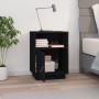 Mesita de noche madera maciza de pino negro 40x34x55 cm de vidaXL, Mesitas de noche - Ref: Foro24-818323, Precio: 46,11 €, De...